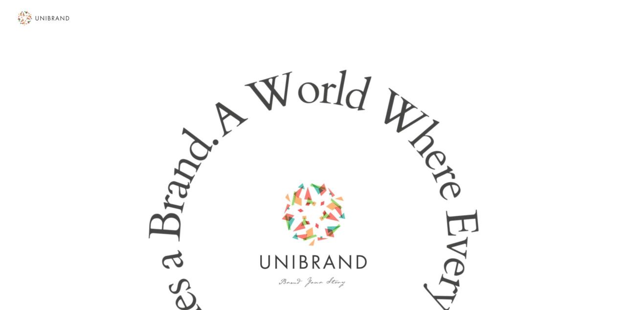 リニューアルしたUNIBRAND公式サイトのトップページ