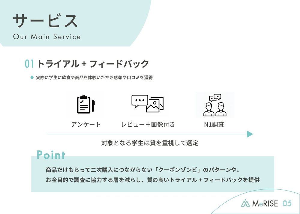 スタダムの営業資料（5）
